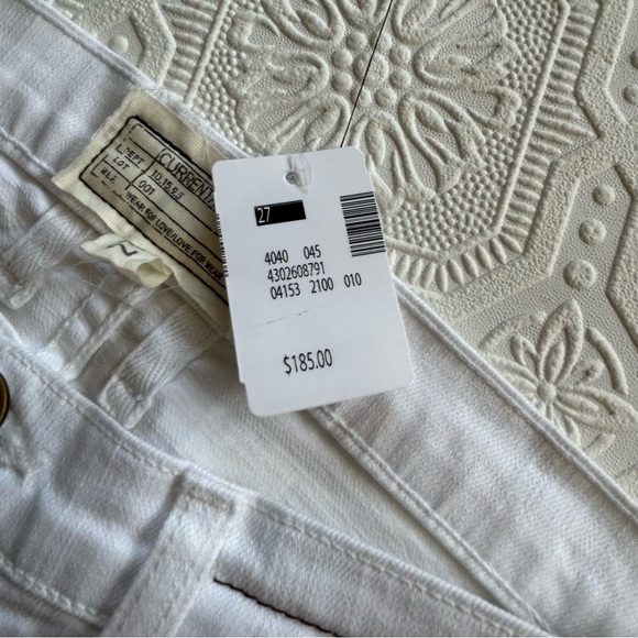 Current Elliott The Fling Slim Boyfriend Jean Sugar White Denim Sz 27 NWT - Picture 11 of 15
